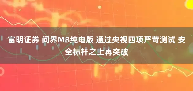 富明证券 问界M8纯电版 通过央视四项严苛测试 安全标杆之上再突破