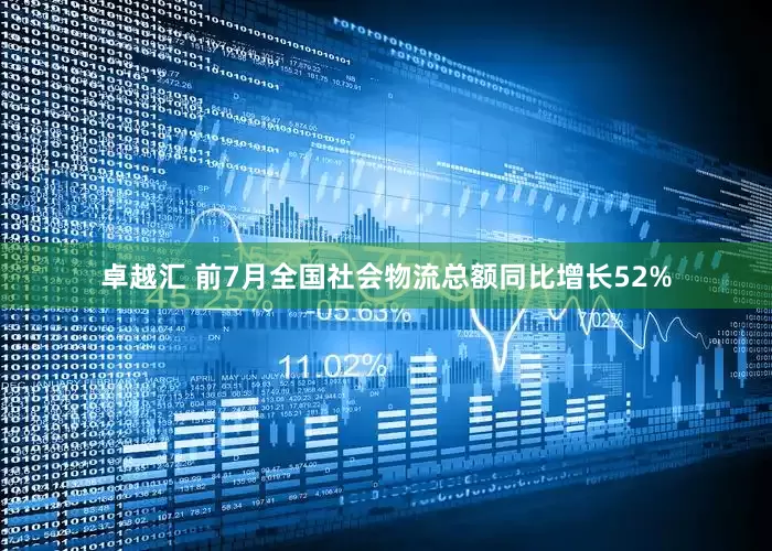 卓越汇 前7月全国社会物流总额同比增长52%